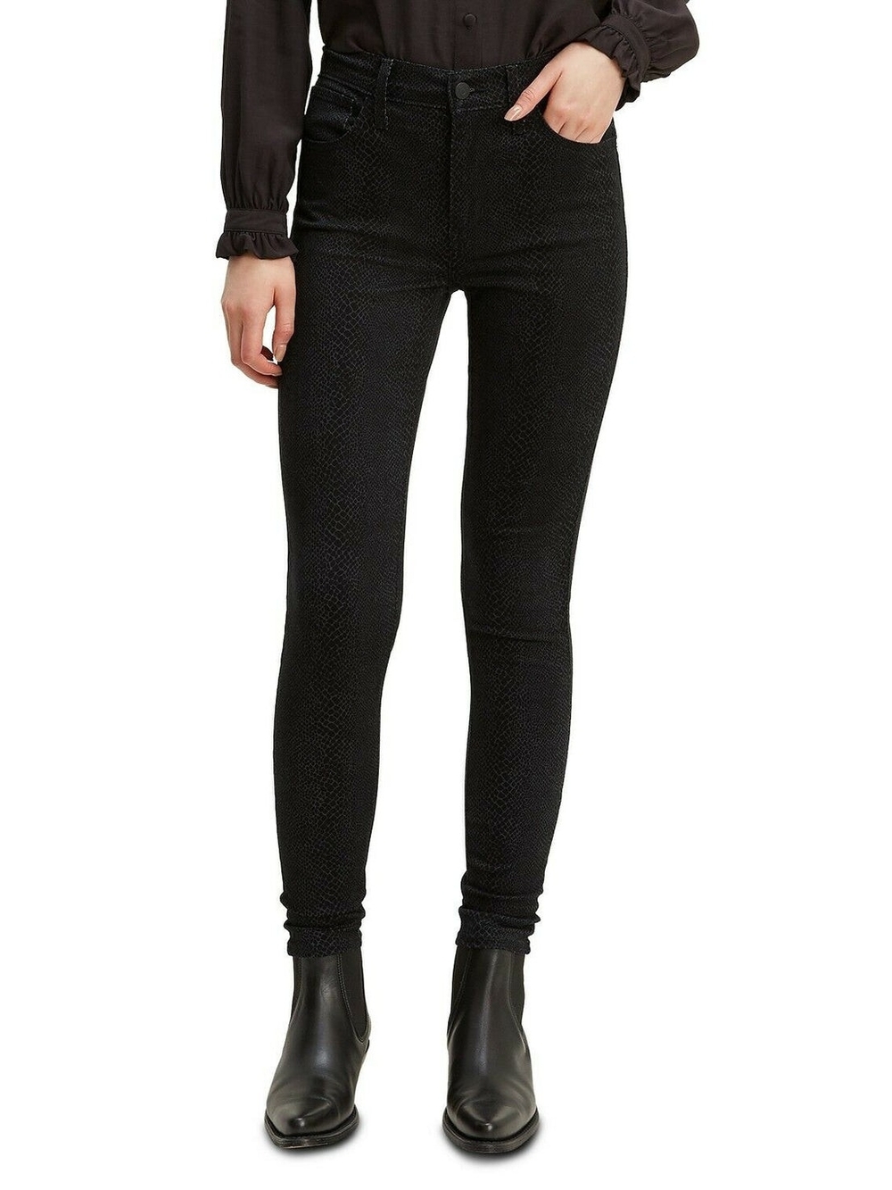 Levi's Women's B Women's 720 Python-Print High-Rise Super Skinny Jeans Size 26